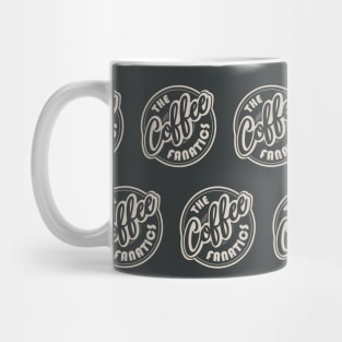 Coffee logo pattern on dark background Mug